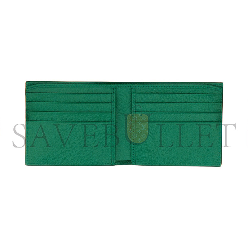 GUCCI GREEN INTERIOR GG COIN WALLET 768244 (21*9cm)